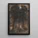 Szene im Mondschein mit einem gewundenen Fluss - Samuel Palmer — gerahmtes Bild an der Wand