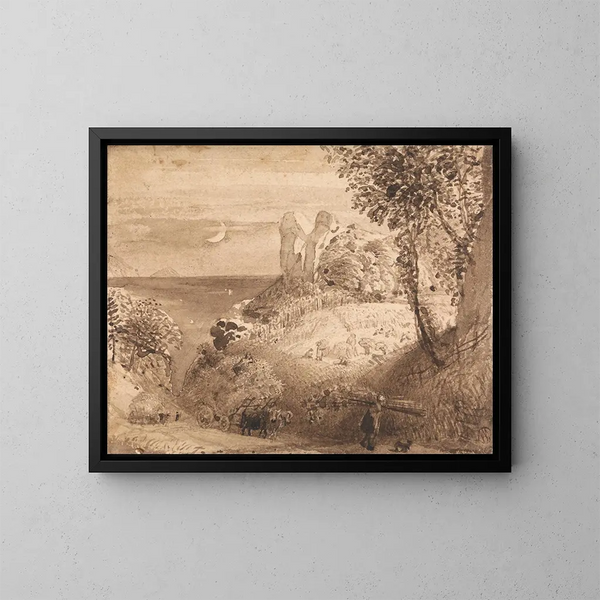Eine pastorale Szene - Samuel Palmer — gerahmtes Bild an der Wand