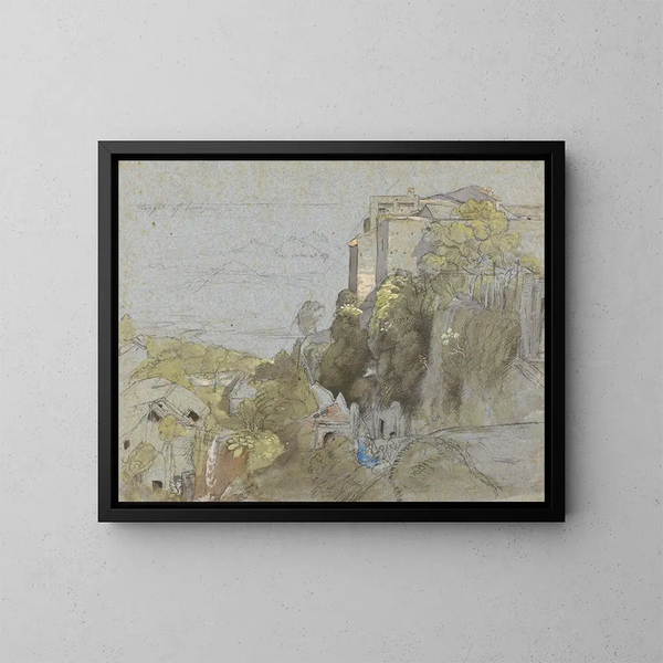 Dorf Italien perché - Samuel Palmer — gerahmtes Bild an der Wand