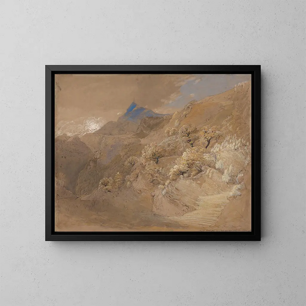 Mont Siabod von TynyCoed bei Capel Curig - Samuel Palmer — gerahmtes Bild an der Wand