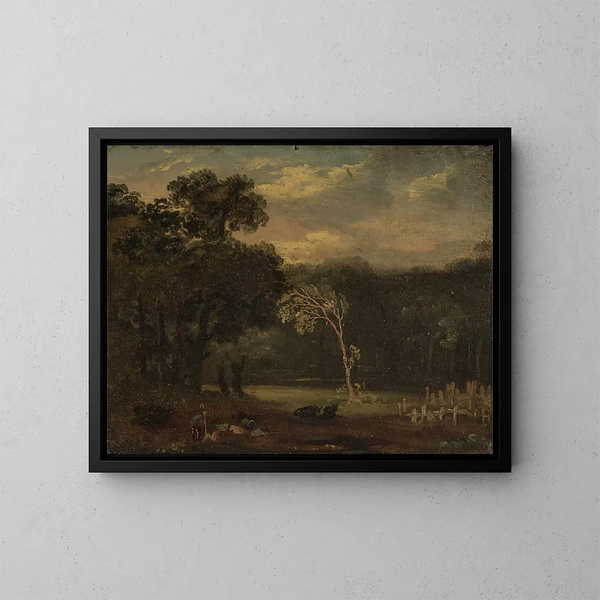 Skizze nach der Natur im Sion-Park - Samuel Palmer — gerahmtes Bild an der Wand