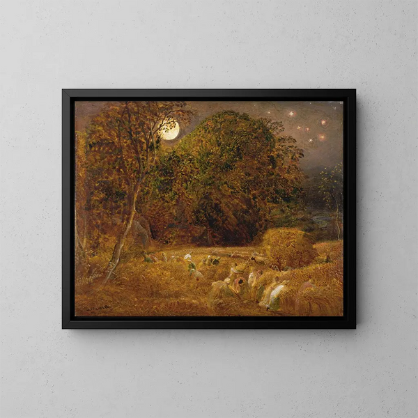 Die Mondernte - Samuel Palmer — gerahmtes Bild an der Wand