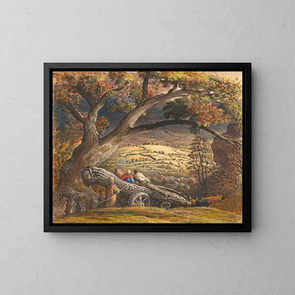 Der Holzwagen - Samuel Palmer — gerahmtes Bild an der Wand