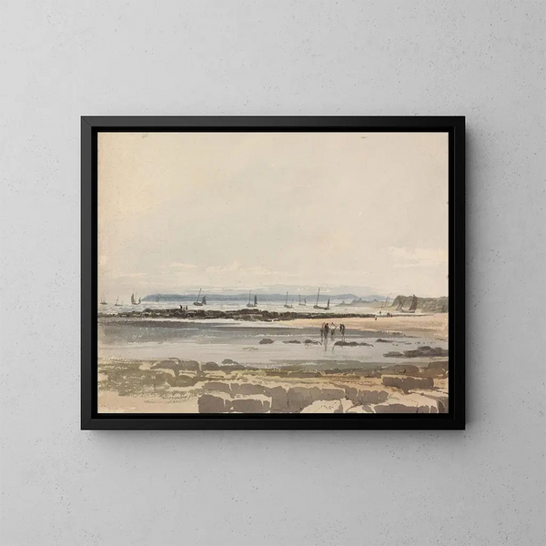 Strandszene - Samuel Prout — gerahmtes Bild an der Wand