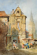 Markt in Brügge - Samuel Prout — Ansicht des Kunstwerks