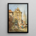 Markt in Brügge - Samuel Prout — gerahmtes Bild an der Wand