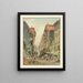 Straßenszene in Genf - Samuel Prout — gerahmtes Bild an der Wand
