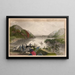 West Point und die Highlands - Samuel Valentine Hunt — gerahmtes Bild an der Wand