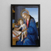 Die Jungfrau mit Kind, Die Madonna des Buches - Sandro Botticelli — gerahmtes Bild an der Wand