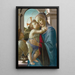 Die Jungfrau mit Kind mit einem Engel - Sandro Botticelli — gerahmtes Bild an der Wand