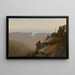 L'artiste zeichnend in Mount Desert, Maine - Sanford Robinson Gifford — gerahmtes Bild an der Wand
