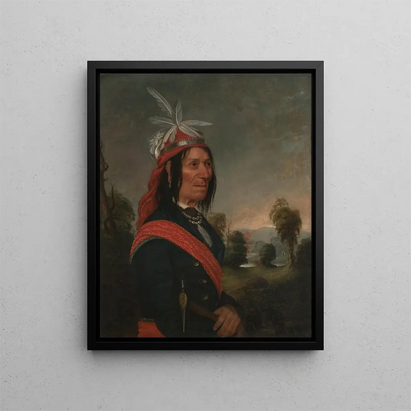 Portrait des Häuptlings Ossahinta der Nation Onondaga - Sanford Thayer — gerahmtes Bild an der Wand
