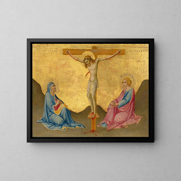 Die Kreuzigung - Sano di Pietro — gerahmtes Bild an der Wand