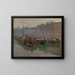 Bateaux sur la Seine - Santiago Rusiñol — gerahmtes Bild an der Wand