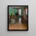 Innenaufnahme eines Cafés - Santiago Rusiñol — gerahmtes Bild an der Wand