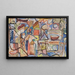 Komposition Geometrisch mit Figuren - Sasza Blonder — gerahmtes Bild an der Wand