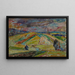 Landschaft mit einem Patchwork aus Feldern - Sasza Blonder — gerahmtes Bild an der Wand