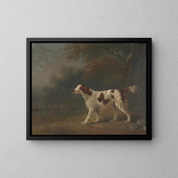Ein Spaniel am Waldrand - Sawrey Gilpin — gerahmtes Bild an der Wand