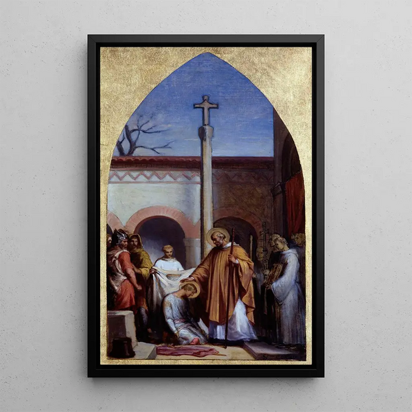 Sbastien Melchior Cornu - Saint Sverin le solitaire donnant lhabit monastique saint Cloud.webp