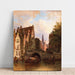 Szene in Amsterdam von Elias Pieter van Bommel — Wandpräsentation des Kunstwerks