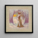 Winterlandschaftsszene - Anonym — gerahmtes Bild an der Wand