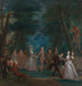 Szene in einem Park mit Figuren der Commedia dell'Arte - Marcellus Laroon der Jüngere — Ansicht des Kunstwerks