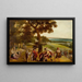 Die Versöhnung Jakobs und Esau in einer weiten bewaldeten Landschaft - Schule von Anton Mirou — gerahmtes Bild an der Wand