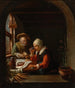 Ein bäuerliches Mahl - Schule von Frans van Mieris — Ansicht des Kunstwerks