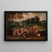 Die Brüder Josephs auf dem Weg, um Getreide in Ägypten in einer bewaldeten Landschaft zu kaufen - Schule von Hans Jordaens III — gerahmtes Bild an der Wand