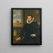 Portrait eines Gentlemans - Schule des Veneto — gerahmtes Bild an der Wand