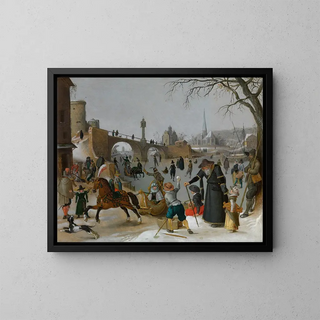 Plaisirs d'hiver - Sebastian Vrancx — gerahmtes Bild an der Wand