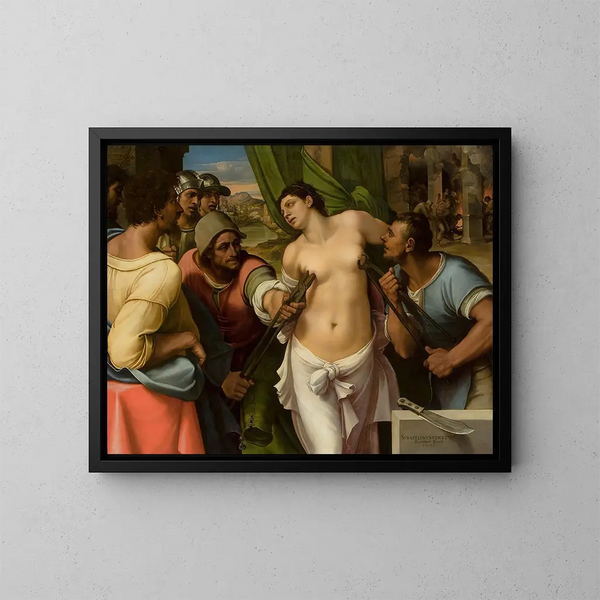 Märtyrerin der heiligen Agatha - Sebastiano del Piombo — gerahmtes Bild an der Wand