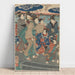 Reproduktion des Gemäldes Sept weibliche Figuren, zwei Regenschirme - Utagawa Kuniyoshi