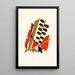 Blumen Text und sechsundzwanzig Farbtafeln Pl 17 - Serge Gladky — gerahmtes Bild an der Wand