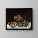 Stillleben mit Früchten und Champagnerflasche - Severin Roesen — gerahmtes Bild an der Wand