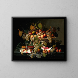 Severin Roesen - Still Life With Fruit And Champagne.webp