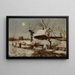Cottages sous la neige - Seweryn Bieszczad — gerahmtes Bild an der Wand