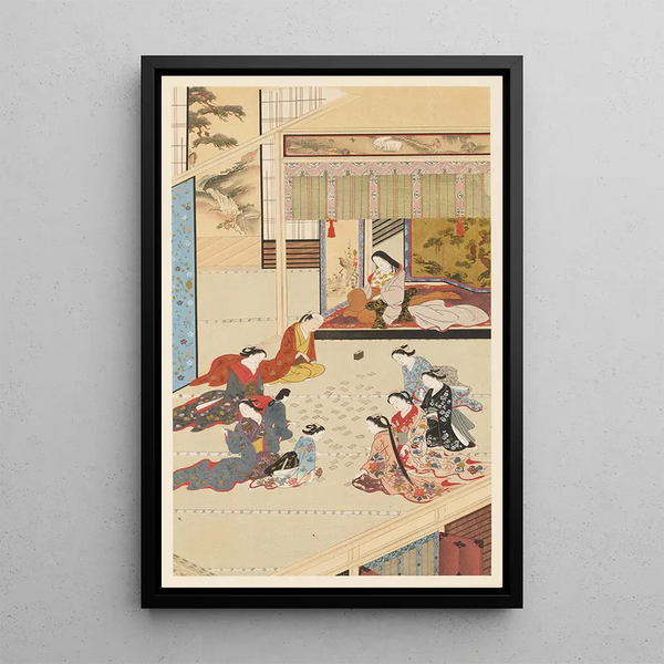 Meisterwerke der Ukiyo-e-Schule Pl01 - Shinichi Tajima — gerahmtes Bild an der Wand
