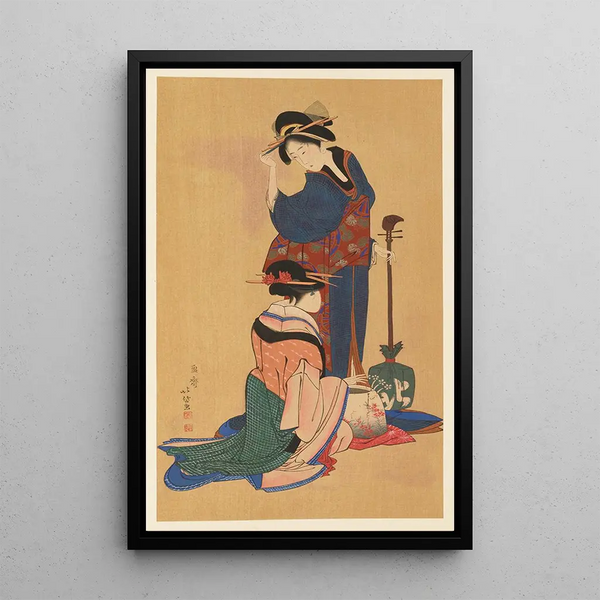 Meisterwerke der Ukiyo-e-Schule Pl33 - Shinichi Tajima — gerahmtes Bild an der Wand