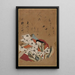 Der Dichter Ono no Komachi - Shokad Shj — gerahmtes Bild an der Wand