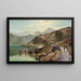 Bétail s'abreuvant près de Snowdonia - Sidney Richard Percy — gerahmtes Bild an der Wand