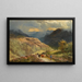 Szene an einem Bergsee mit Figuren und Vieh - Sidney Richard Percy — gerahmtes Bild an der Wand