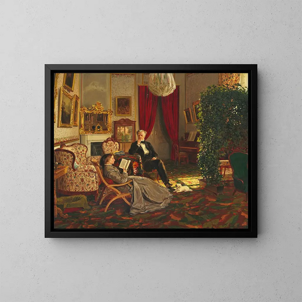 Innenansicht von Glorup - Siegwald Dahl — gerahmtes Bild an der Wand