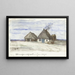 Neujahrswünsche mit Scheune - Sientje Mesdag van Houten — gerahmtes Bild an der Wand