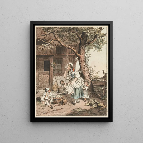Die Waage - Sigmund Freudenberger — gerahmtes Bild an der Wand