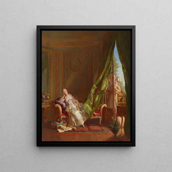 Das Boudoir - Sigmund Freudenberger — gerahmtes Bild an der Wand