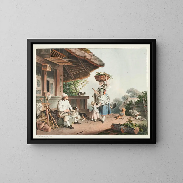 Der Dorfbewohner - Sigmund Freudenberger — gerahmtes Bild an der Wand