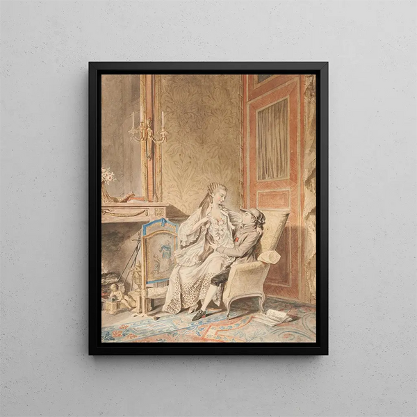L'heureuse union - Sigmund Freudenberger — gerahmtes Bild an der Wand