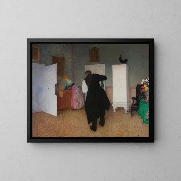 Innenraum - Sigmund Walter Hampel — gerahmtes Bild an der Wand