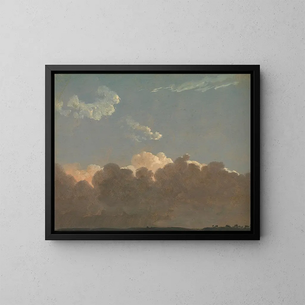 Studie der Wolken: entfernte Sturm - Simon Denis — gerahmtes Bild an der Wand